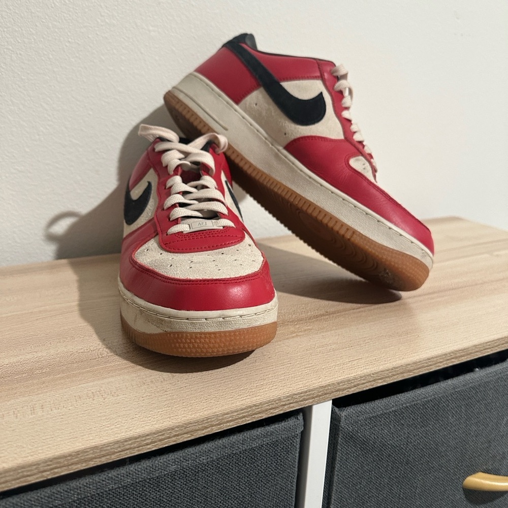 Nike Red and Cream Sneakers
